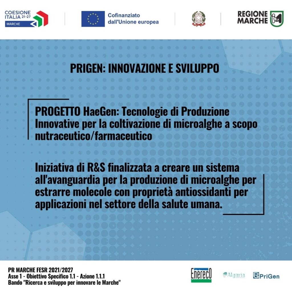 Progetto HaeGen - PR MARCHE FESR 2021/2027